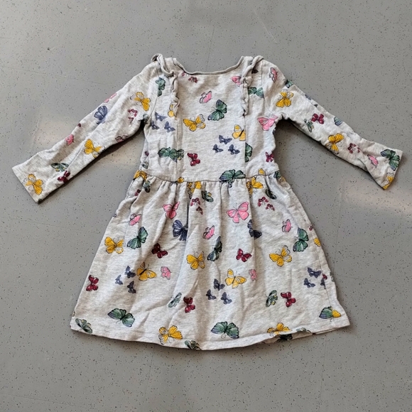 Carter’s Kid girl’s 4/5 dress long sleeves Multicolor Butterflies Fairy Core - Picture 2 of 10
